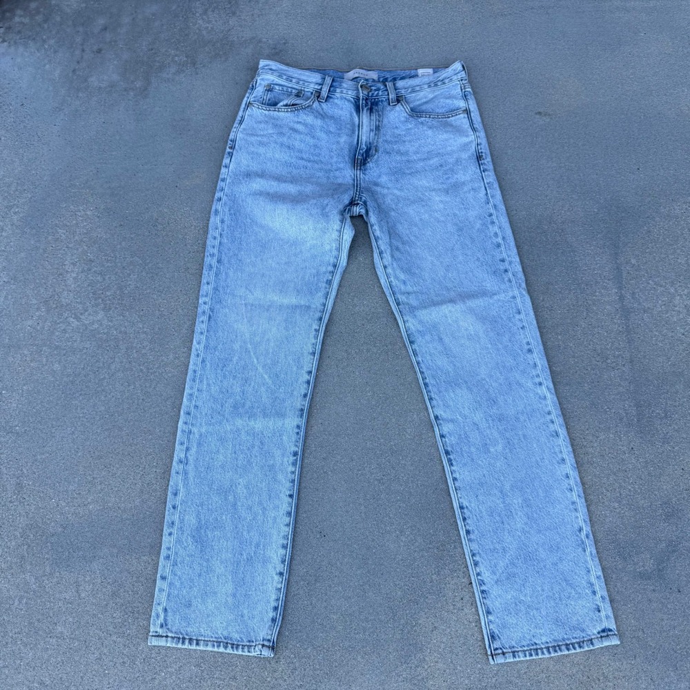 PacSun Mens Straight Leg Light Wash Blue Denim Jeans 30x32